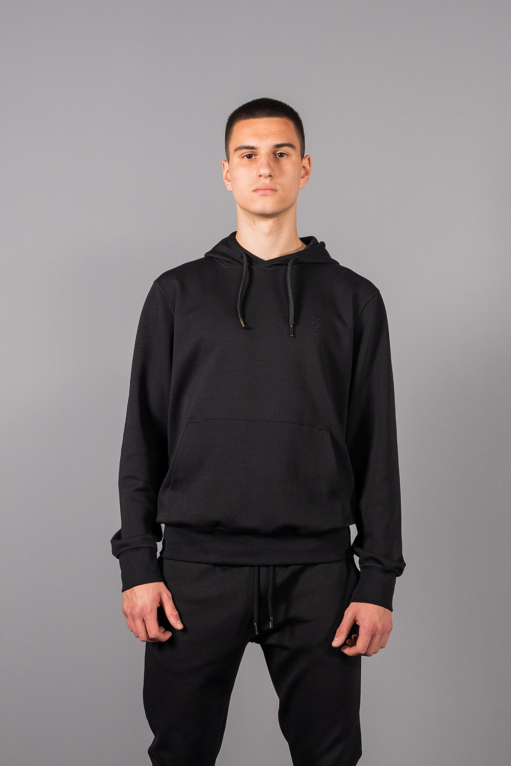 THE men's fit black hoodie - do we