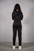 THE women's black crop hoodie - do we