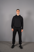 THE unisex loose black hoodie - do we