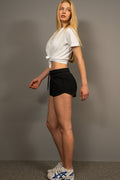 THE women's fit black shorts - DO WE